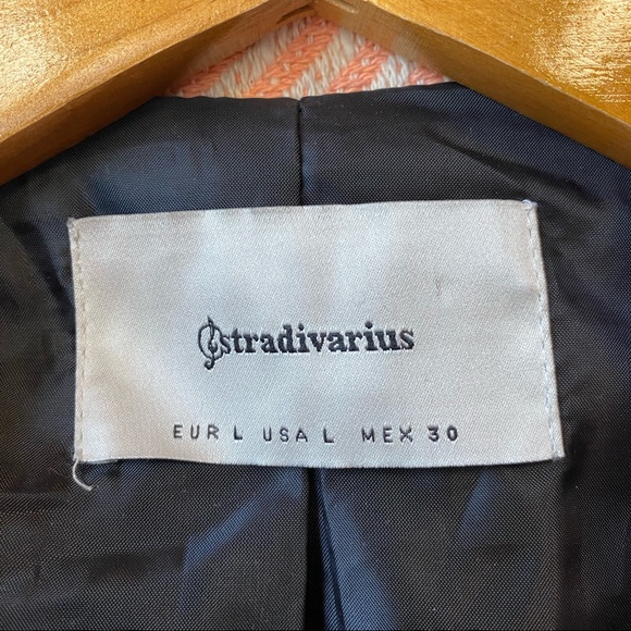 Stradivarius Plaid Checked Tweed Style Coat - Picture 4 of 10